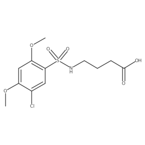 4-[[(5-Chloro-2,4-dimethoxyphenyl)sulfonyl]amino]butanoic acid结构式