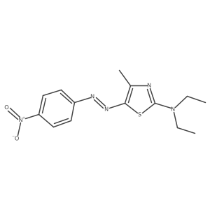 N,N-Diethyl-4-methyl-5-((4-nitrophenyl)diazenyl)-1,3-thiazol-2-amine Structure