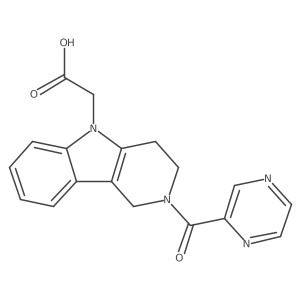 [2-(Pyrazine-2-carbonyl)-1,2,3,4-tetrahydro-pyrido[4,3-b]indol-5-yl]-acetic acid Structure