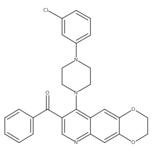 1-{8-benzoyl-2H,3H-[1,4]dioxino[2,3-g]quinolin-9-yl}-4-(3-chlorophenyl)piperazine Structure