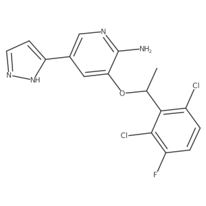 3-[1-(2,6-Dichloro-3-fluorophenyl)ethoxy]-5-(1H-pyrazol-3-yl)-2-pyridinamine Structure