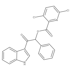2-(1H-indol-3-yl)-2-oxo-1-phenylethyl 3,6-dichloropyridine-2-carboxylate结构式