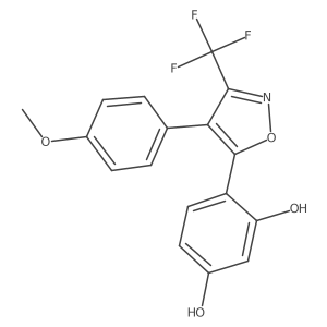 4-[4-(4-Methoxyphenyl)-3-(trifluoromethyl)-1,2-oxazol-5-yl]benzene-1,3-diol结构式