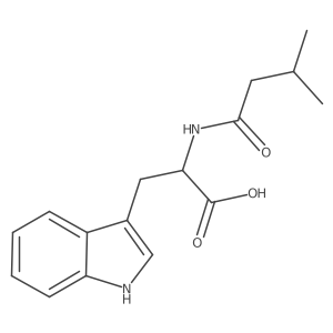 3-(1H-indol-3-yl)-2-(3-methylbutanamido)propanoic acid结构式