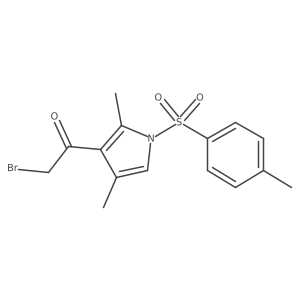 Ethanone, 2-bromo-1-[2,4-dimethyl-1-[(4-methylphenyl)sulfonyl]-1H-pyrrol-3-yl]- Structure