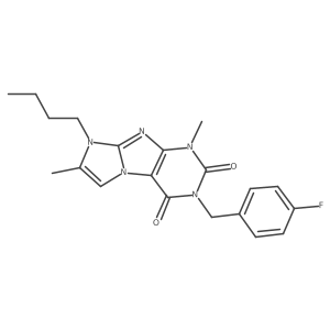 8-butyl-3-(4-fluorobenzyl)-1,7-dimethyl-1H-imidazo[2,1-f]purine-2,4(3H,8H)-dione Structure