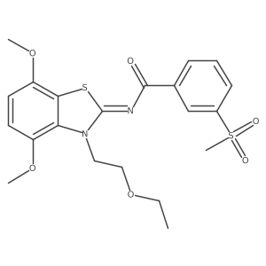 (E)-N-(3-(2-ethoxyethyl)-4,7-dimethoxybenzo[d]thiazol-2(3H)-ylidene)-3-(methylsulfonyl)benzamide Structure