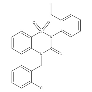 4-[(2-chlorophenyl)methyl]-2-(2-ethylphenyl)-3,4-dihydro-2H-1lambda6,2,4-benzothiadiazine-1,1,3-trione Structure