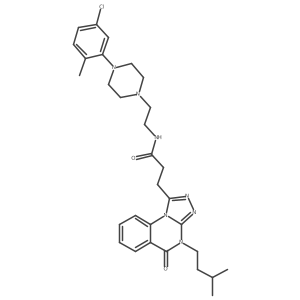N-{2-[4-(5-chloro-2-methylphenyl)piperazin-1-yl]ethyl}-3-[4-(3-methylbutyl)-5-oxo-4H,5H-[1,2,4]triazolo[4,3-a]quinazolin-1-yl]propanamide结构式