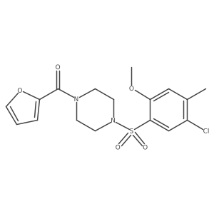 (4-((5-Chloro-2-methoxy-4-methylphenyl)sulfonyl)piperazin-1-yl)(furan-2-yl)methanone Structure