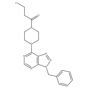 1-(4-(3-benzyl-3H-[1,2,3]triazolo[4,5-d]pyrimidin-7-yl)piperazin-1-yl)-3-chloropropan-1-one Structure