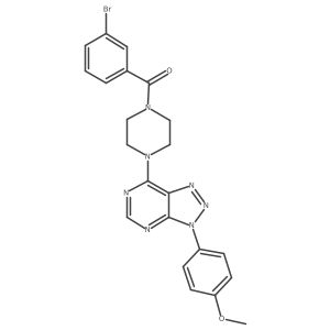 (3-bromophenyl)(4-(3-(4-methoxyphenyl)-3H-[1,2,3]triazolo[4,5-d]pyrimidin-7-yl)piperazin-1-yl)methanone Structure