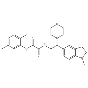 N1-(2,5-dimethylphenyl)-N2-(2-(1-methylindolin-5-yl)-2-morpholinoethyl)oxalamide结构式