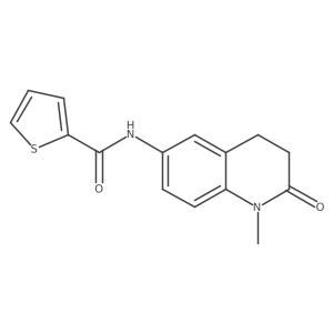 N-(1-methyl-2-oxo-1,2,3,4-tetrahydroquinolin-6-yl)thiophene-2-carboxamide结构式