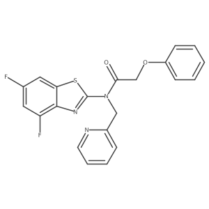 N-(4,6-difluorobenzo[d]thiazol-2-yl)-2-phenoxy-N-(pyridin-2-ylmethyl)acetamide Structure