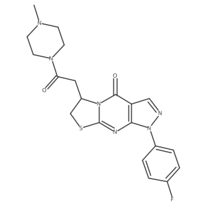 1-(4-fluorophenyl)-6-(2-(4-methylpiperazin-1-yl)-2-oxoethyl)-6,7-dihydropyrazolo[3,4-d]thiazolo[3,2-a]pyrimidin-4(1H)-one Structure