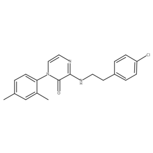 3-((4-chlorophenethyl)amino)-1-(2,4-dimethylphenyl)pyrazin-2(1H)-one Structure