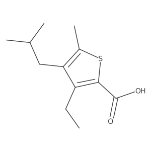 3-Ethyl-4-isobutyl-5-methylthiophene-2-carboxylic acid Structure