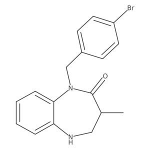 1-[(4-bromophenyl)methyl]-3-methyl-2,3,4,5-tetrahydro-1H-1,5-benzodiazepin-2-one结构式