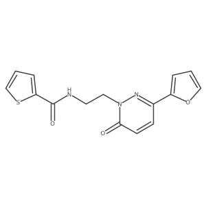 N-(2-(3-(furan-2-yl)-6-oxopyridazin-1(6H)-yl)ethyl)thiophene-2-carboxamide结构式