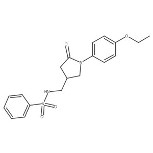 N-((1-(4-ethoxyphenyl)-5-oxopyrrolidin-3-yl)methyl)benzenesulfonamide Structure