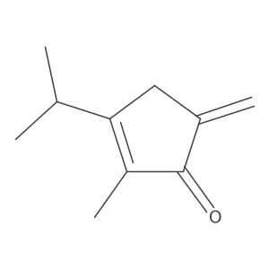 2-Cyclopenten-1-one, 2-methyl-5-methylene-3-(1-methylethyl)-结构式
