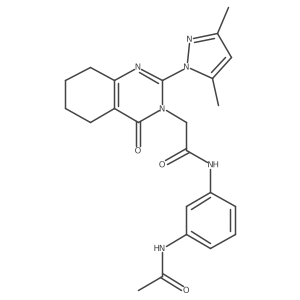 N-(3-acetamidophenyl)-2-(2-(3,5-dimethyl-1H-pyrazol-1-yl)-4-oxo-5,6,7,8-tetrahydroquinazolin-3(4H)-yl)acetamide Structure