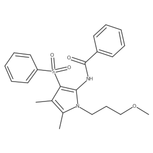 N-[1-(3-methoxypropyl)-4,5-dimethyl-3-(phenylsulfonyl)-1H-pyrrol-2-yl]benzamide Structure