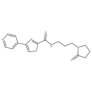 N-[3-(2-Oxo-1-pyrrolidinyl)propyl]-3-(4-pyridinyl)-1,2,4-oxadiazole-5-carboxamide结构式