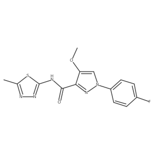 1-(4-fluorophenyl)-4-methoxy-N-(5-methyl-1,3,4-thiadiazol-2-yl)-1H-pyrazole-3-carboxamide Structure