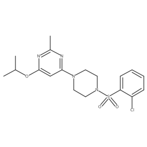 4-(4-((2-Chlorophenyl)sulfonyl)piperazin-1-yl)-6-isopropoxy-2-methylpyrimidine Structure
