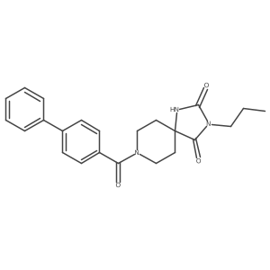 8-([1,1'-Biphenyl]-4-carbonyl)-3-propyl-1,3,8-triazaspiro[4.5]decane-2,4-dione结构式