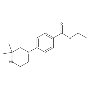 Ethyl 4-(3,3-dimethylpiperazin-1-yl)benzoate结构式