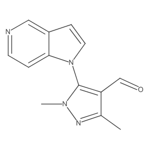 1,3-Dimethyl-5-(1h-pyrrolo[3,2-c]pyridin-1-yl)-1h-pyrazole-4-carboxaldehyde结构式