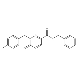 N-benzyl-1-[(4-methylphenyl)methyl]-6-oxo-1,6-dihydropyridazine-3-carboxamide结构式