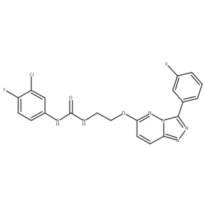 1-(3-Chloro-4-fluorophenyl)-3-(2-{[3-(3-fluorophenyl)-[1,2,4]triazolo[4,3-b]pyridazin-6-yl]oxy}ethyl)urea Structure