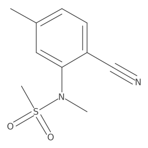 N-(2-cyano-5-methyl-phenyl)-N-methyl-methanesulphonamide Structure