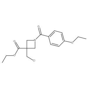 Ethyl 3-(chloromethyl)-1-(4-ethoxybenzoyl)azetidine-3-carboxylate Structure