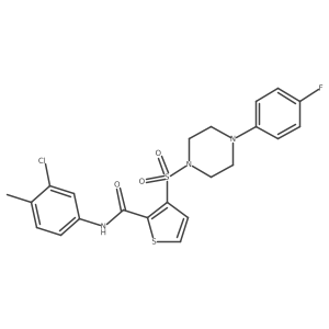 N-(3-chloro-4-methylphenyl)-3-{[4-(4-fluorophenyl)piperazin-1-yl]sulfonyl}thiophene-2-carboxamide Structure