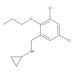 Benzenemethanamine, 3,5-dichloro-N-cyclopropyl-2-propoxy- Structure