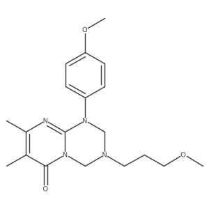 7-benzyl-1-(4-fluorophenyl)-8-methyl-3-(3-morpholin-4-ylpropyl)-1,2,3,4-tetrahydro-6H-pyrimido[1,2-a][1,3,5]triazin-6-one Structure