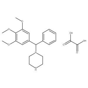 1-[Phenyl(3,4,5-trimethoxyphenyl)methyl]piperazine oxalate Structure