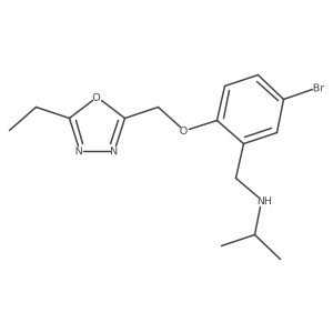 5-Bromo-2-[(5-ethyl-1,3,4-oxadiazol-2-yl)methoxy]-N-(1-methylethyl)benzenemethanamine结构式