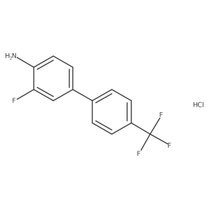 3-Fluoro-4'-(trifluoromethyl)[1,1'-biphenyl]-4-ylamine hydrochloride结构式