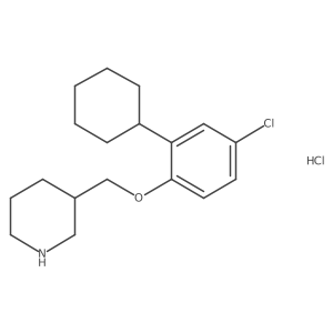 3-[(4-Chloro-2-cyclohexylphenoxy)methyl]piperidine hydrochloride Structure