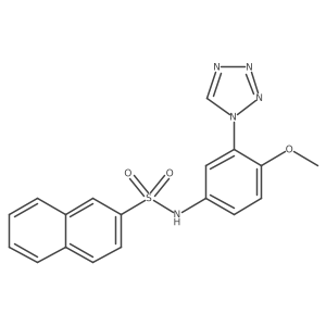 N-[4-methoxy-3-(1H-tetrazol-1-yl)phenyl]naphthalene-2-sulfonamide Structure