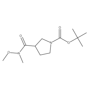(R)-Tert-butyl 3-(methoxy(methyl)carbamoyl)pyrrolidine-1-carboxylate Structure