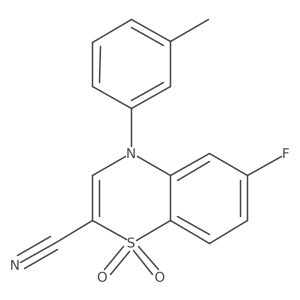 6-fluoro-4-(m-tolyl)-4H-benzo[b][1,4]thiazine-2-carbonitrile 1,1-dioxide Structure