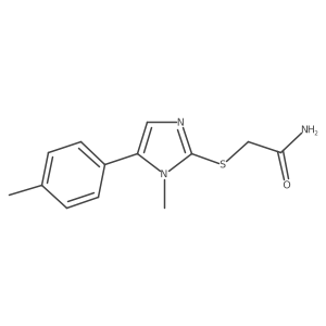 2-((1-methyl-5-(p-tolyl)-1H-imidazol-2-yl)thio)acetamide结构式