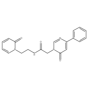 2-(6-oxo-4-phenylpyrimidin-1(6H)-yl)-N-(2-(6-oxopyridazin-1(6H)-yl)ethyl)acetamide结构式